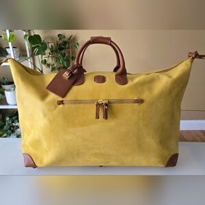 Yellow and Brown Travel Bag